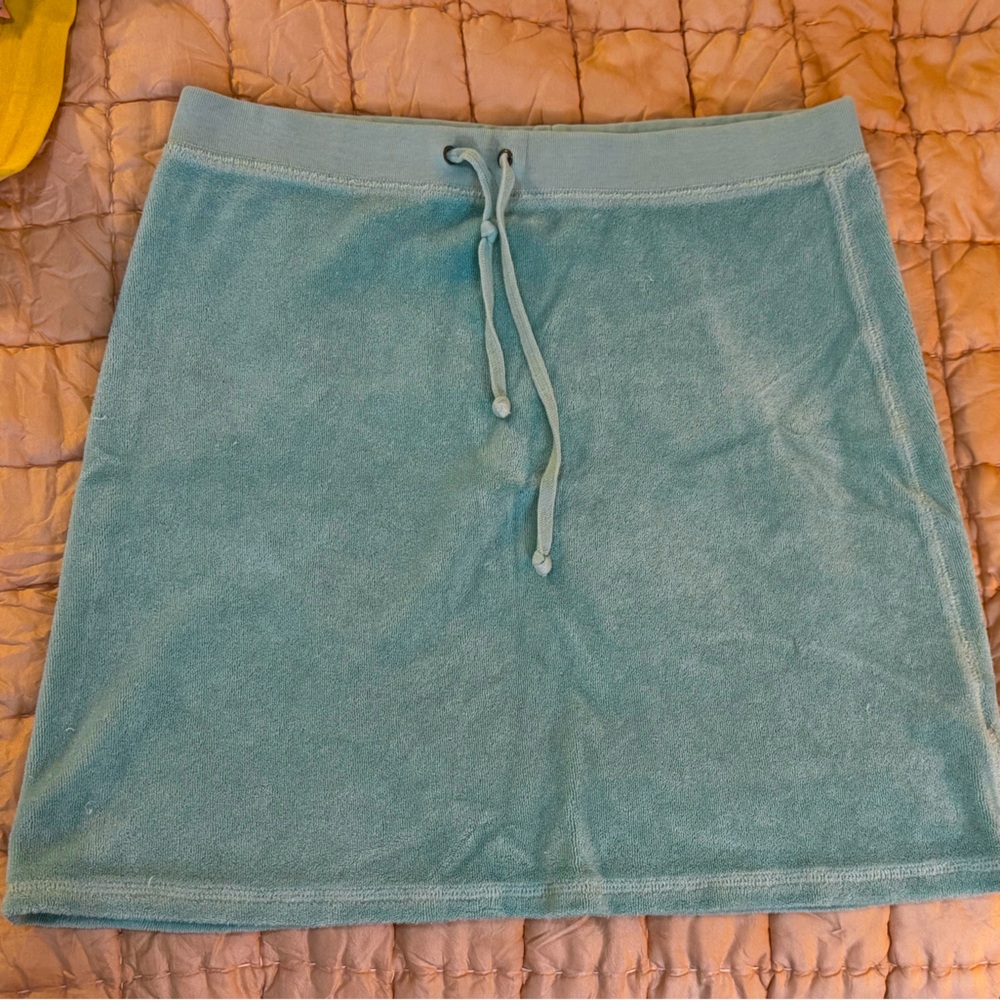 Juicy Couture teal terry skirt xs